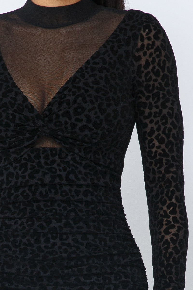 Dark Leopard Mini Dress