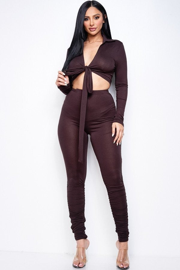 Cocoa Shimmer Legging Set