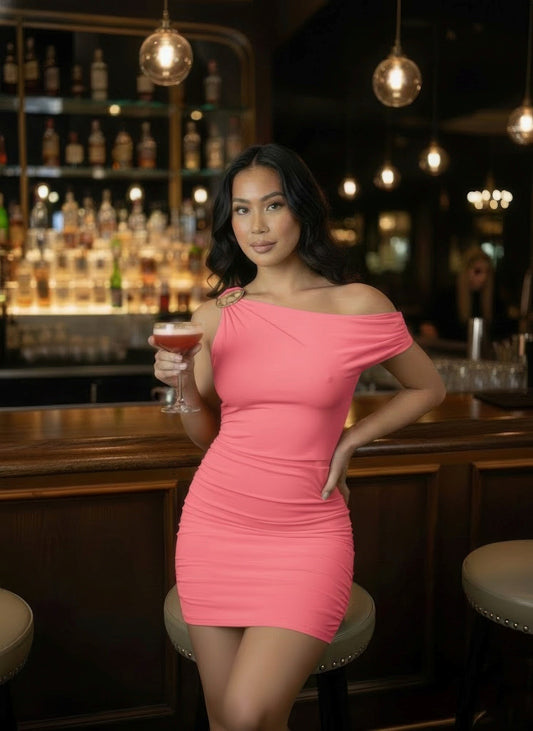 One shoulder Pretty Mini Dress