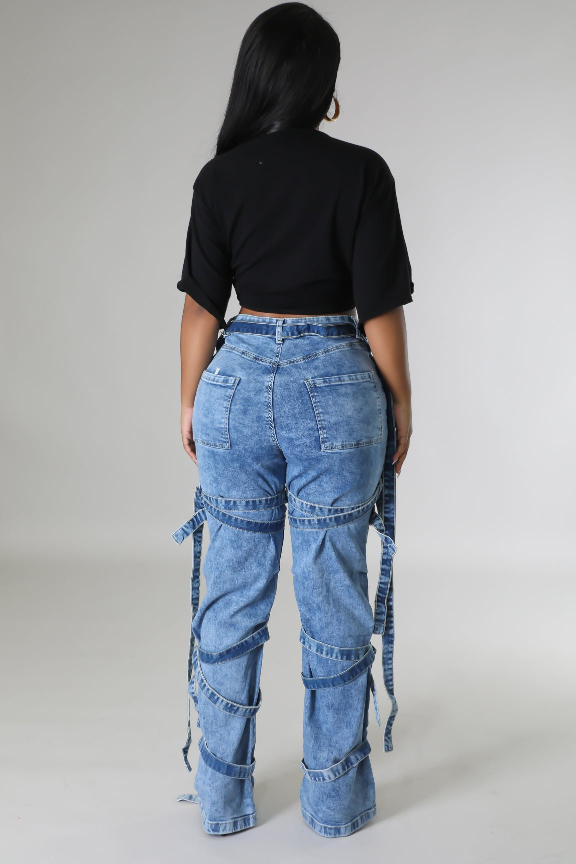 Strap Cargo Jeans