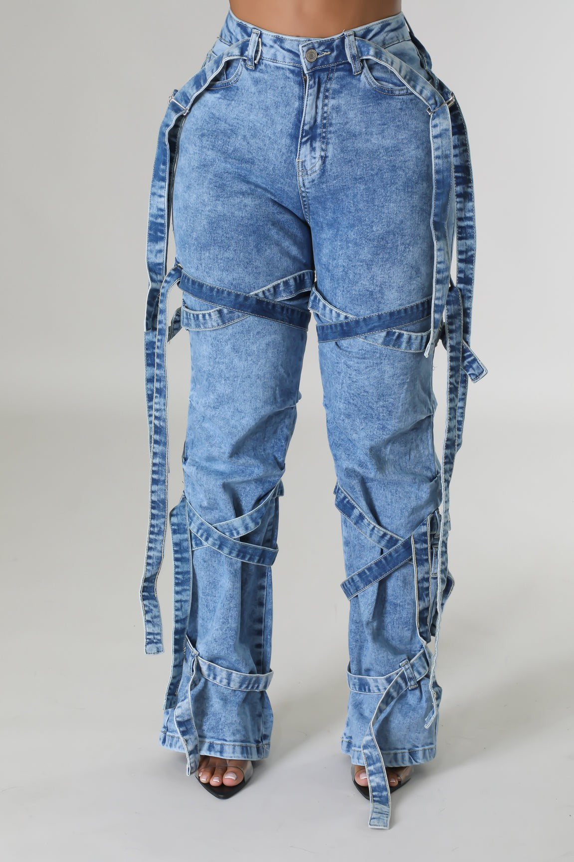 Strap Cargo Jeans